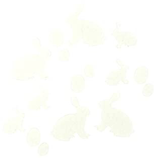 Wunderschöne Streu-Deko Ostern (Osterhasen und Ostereier) aus Filz - 16 Teile (creme)