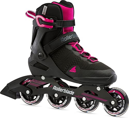 Rollerblade Damen Sirio 80 Inlineskate, Black/Raspberry, 260