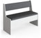 Vicco Banco de Comedor Roman, Blanco/Antracita, 106 x 42 cm
