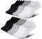 FALARY Sneaker Socken Damen 35-38 FüSslinge FüßLinge & Sneakersocken für Damen Und Herren Unsichtbare Socken No Show Socks Sportsocken 10 Paar Schwarz Weiß Grau,35-38