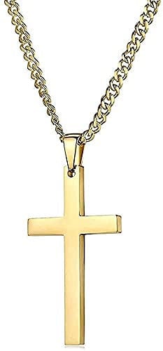 LIFETIME BLING 14K Gold Cross Chain Pendant Necklace 3MM Solid Clasp for Men,Women,Teens. Small for Charms Miami Cuban Curb Link Diamond Cut (24)