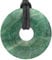 Lebensquelle Plus Edelstein Donut Ø 30 mm + Baumwollband | Naturstein Anhänger Halskette | Echte Heilsteinkette inkl. Band (Prasem)
