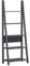 Timber Art Design UK Riva 5 Tier Bookcase Open Ladder Shelf Scandinavian Retro Ladder Bookcase Shelving Unit for Modern Living Room, Office Space Dark Grey - 175.4 x 64 x 36.7 cm