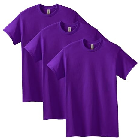 Gildan Men's Shirt (Pack of 2), Purple (3 Pack), 3XL