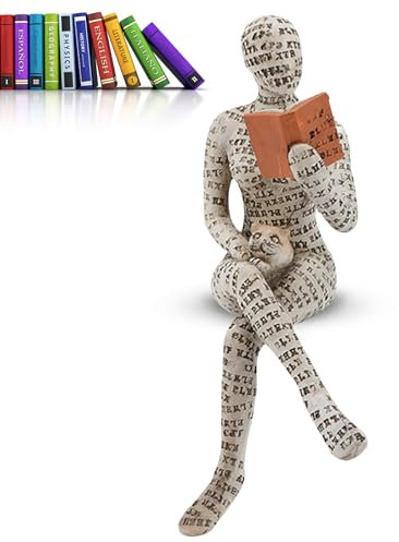 Cyrank Statuetta Donna Lettura, Resina Statuetta Lettura Astratta Sculture Innovativa Signora Lettura Polpa Stampaggio Ufficio Studio Libreria Ornamenti(B.)