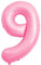Tiffany Ballons roses en forme de chiffre 9, 101,6 cm, ballons en aluminium pour fête d'anniversaire et décorations d'anniversaire