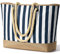 oscaurt Strandtasche Große Tote Bag Wasserdicht Shopper Damen Umhängetasche Badetasche Schwimmtasche mit Reißverschluss Pool Taschen Saunatasche