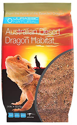 JurassicNatural Australian Desert Dragon Habitat 9.1 kg Substrat für Bartagamen und andere Eidechsen