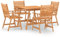 Yolola Sitzgruppe Garten Holz Essgruppe 4 Personen Gartenmöbel Set mit 4 Gartenstuhl Gartenmöbel Essgruppe Gartengarnitur Holz Sitzgarnitur Gartentisch Balkonmöbel Set Balkongarnitur Grau