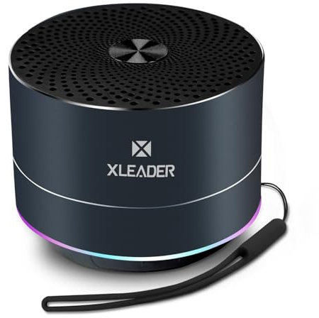 XLeader A6 Small Speakers Wireless Bluetooth, IPX7 Waterproof Portable Speaker with Lanyard, Custom Bass, Built in Mic, Mini Bluetooth speaker for Phone Laptop Travel Car Shower Music Gift, Black blue