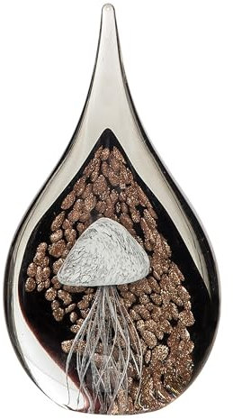 Beachcombers Tropfenfigur mit Quallen, 17 cm Höhe, Glas, Heimdekoration, Heimdekoration