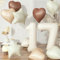 17th Birthday Balloons Decor: Neutral Helium Beige Cream 17 Balloon - Brown Tan White Sand Taupe Heart with Foil Nude Star 40 - Perfect for Girls Birthday or Anniversary Party - Boho Decoration
