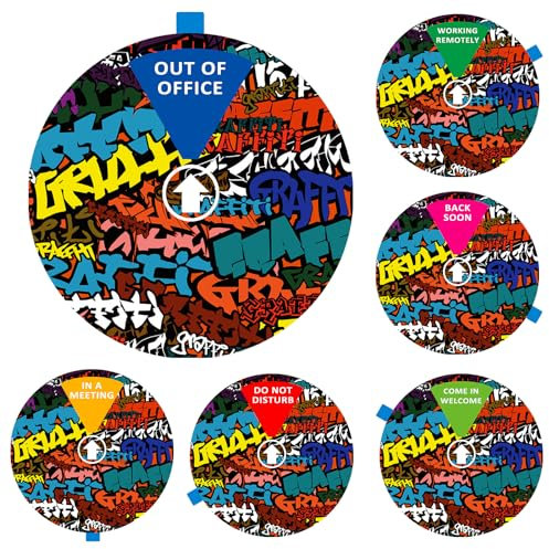 Privatsphäre-Türschild, „Do Not Disturb“ („Bitte nicht stören“), „Come in, Welcome“ („Komm rein, willkommen“), „Out of Office“ („Nicht im Büro“), „In a Meeting“ („In einer Besprechung“), „Back Soon“