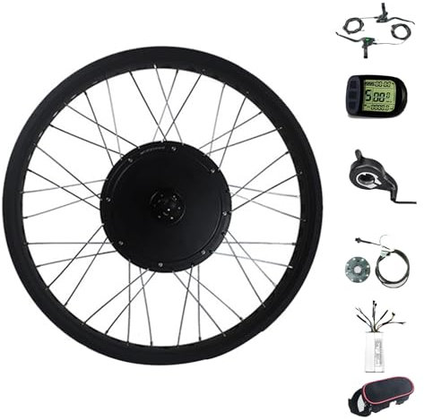 Cashwise 72V 3000W Electric Bicycle Conversion Kit 20/26 E-Bike Rear Wheel High Speed Direct Drive Controller Electric Bike Conversion Kit w/LCD Display,20in