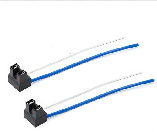 KACEPAR 2 Stück H7 2-poliger Stecker, 2-poliges Kabel, Scheinwerfer-Ersatz, H7-Scheinwerferlampenhalter, Stecker, Drahtbuchse