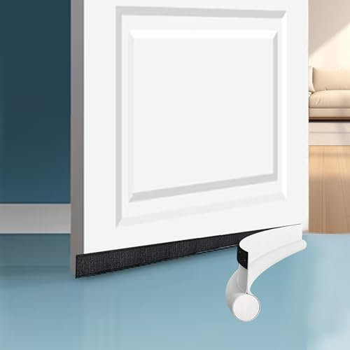Teaque Self-Adhesive Draft Excluder for Doors - Draught Excluder for Doors, 94 cm - Door Draft Excluder Draught Excluder, Door Draught Excluder for Front Door, Under Door Draught Excluder(White)