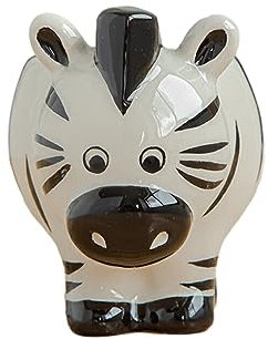 tuwiwol Innovativer Topf in Cartoon Form für Zimmerpflanzen, Verschiedene Größen erhältlich, Kleiner Keramik Blumentopf, Tier Pflanzgefäß, Zebra