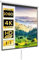 HOMCOM Pantalla de Proyector Manual 99 Pulgadas Pantalla de Proyección Portátil Formato 1:1 para Interior y Exterior Cine en Casa Patio 178x178 cm Blanco