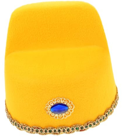 ifundom Chapeau Chinois Traditionnel Accessoire Pour Enfants Idéal Pour Les Spectacles Sur Scène Casquette Jaune Festive Pour Les Fêtes Danniversaire Et Les Célébrations