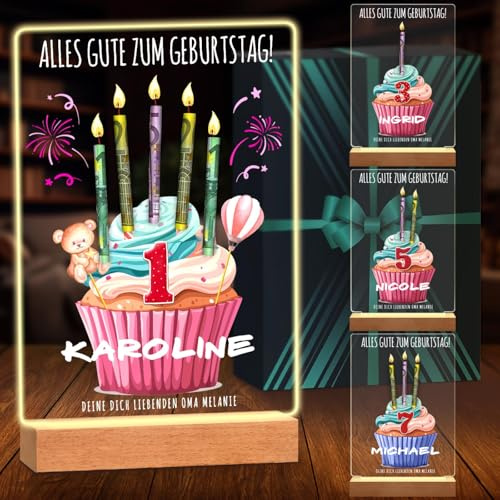Maverton LED Bilderrahmen, Größe L: 15x24cm oder XL: 21x32cm | Geschenk für 18. Geburtstag Mädchen & Junge