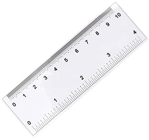Mikroskop-Zubehör, Folienlineal, 10/30/60/100/150 cm, transparentes weiches Lineal, 30 cm (R-Winkel), gerade Skala 0,1 mm/0,5 mm, Kalibrierkarte, Haltbarkeit und zuverlässige Leistung (10 cm (Skala