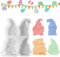 TREABEAR 4PCS Silikonformen Gießformen Wichtel, Wichtel Silikonform, Silikonformen Gießformen, Silikonform Wichtel Mit Vierblättriges Kleeblatt Und Hufeisen, Silikonform Frühling, Osterzwerg Silikonfo