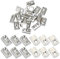 PATIKIL 4545 Series M8 t Slot Nuts, 20pcs Roll-in Spring Ball Loaded Elastic Nuts with 9.8mm Slot for Aluminum Extrusion Profile Rail 3D Printer, Silver