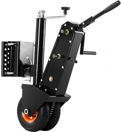 VEVOR Anhängerwagen Rangierhilfe, 227 kg Stützlast, 330–590 mm Höhe, 22,8 cm pneumatischer Gummireifen, manueller oder elektrischer Schlüsselantrieb, zum Bewegen von Wohnmobilanhängern