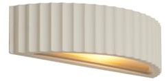 Qazqa Japandi Wandleuchte, Wandlampe - Plaster - Beige, max. 10W, Geeignet für LED, 30cm, Ideal als Flur und Wohnzimmerlampe