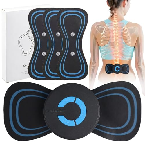 3 Stück EMS Massage, 6 Modi Mini Massagegerät Gegen Alltagsschmerzen, EMS Gerät Nackentrainer, Massagegerät Kabellos Muskelschmerzlinderung, Mikrostrommassagegerät für den Ganzen Körper Schultern
