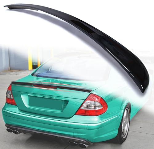 Schwarz Heckspoiler Spoiler Hecklippe Spoilerlippe für Mercedes Benz E-Klasse W211 Limousine E200 E220 E300 2002-2009