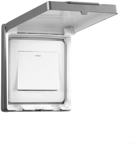 Lot de 4 cache-prises étanches en plastique pour 86 type 86 Gris