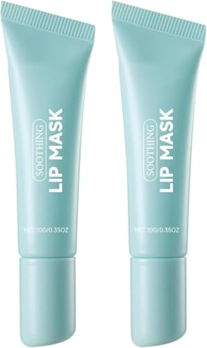 Kühlende Peel-Off-Lippenmaske,aufpolsternde und feuchtigkeitsspendende Lippenpflege über Nacht,Gel-Applikator für hygienisches einfaches Auftragen,reduziert Fältchen und abgestorbene Hautschüppchen