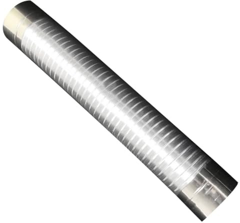 SMASOLO Flexible Stainless Steel Chimney Flue Pipe with Aluminum Foil Exhaust Hose, Wear-Resistant and Easy to Install Replacement Part for Indoor Stove and Fireplace Ventilation