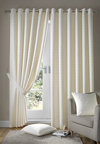 Alan Symonds Madison Curtains 66 x 90 Cream - AS 12399178