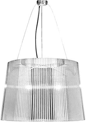 Kartell Gè Lampada a Sospensione E27, Trasparente (Cristallo), 37 x 230 x 26 cm