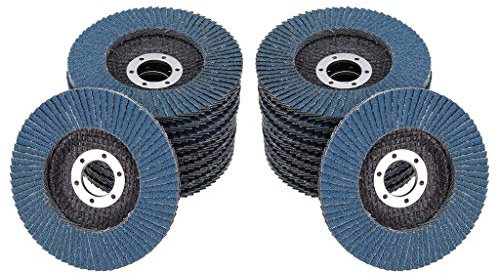 20 Stück Fächerscheibe 115 mm Korn 40 INOX für Winkelschleifer von Quantex. Fächerschleifscheibe Schleifscheibe Metall Lamellenscheibe Schleifmopteller