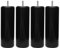 Margot 3700527820538 Cylindre Lot de 4 Pieds de Sommier, Noir,Hauteur 7 x 7 x 20 cm