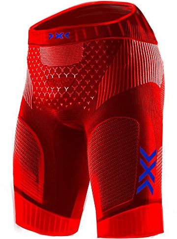 X-Bionic Herren Twyce 4.0 Run Shorts Men, Sunset orange/Teal Blue, S