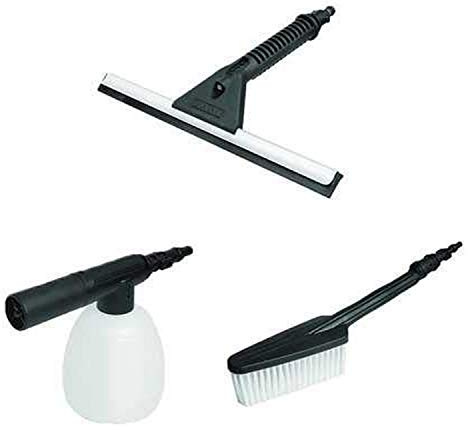 WORX Brush, Soap Dispenser, and Squeegee WA4070 Hydroshot Household Cleaning Kit, Black