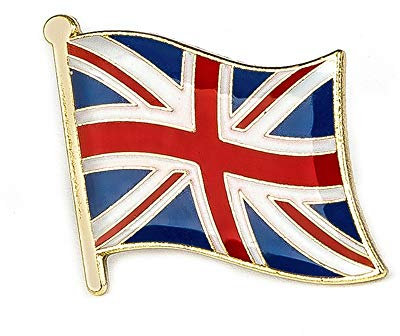 Union Jack British Flag Lapel Pin Badge – United Kingdom England UK Enamel Pin 1.9 x 1.6 cm – Patriotic Union Flag Souvenir