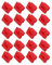 PeroFors 20 Pcs/Ensemble Dashboard Dash Trim Strip Clips Rouge Insérer Oeillets Keeper Clip compatible avec E46 E65 / E66 E83N Panneau Intérieur Boucles De Fixation
