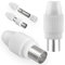 1x Antennenstecker für Kabelfensehen DVB-C Radio und DVB-T2 TV Antennen IEC Stecker (männlich) für Koaxial Antennenkabel Kupplung Kabel BK Anlagen UHD HQ 4K von HB-DIGITAL