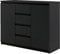 Furniture24 Kommode Sideboard IDEA ID-04 mit 2 Türen, 4 Schubladen (Schwarz Matt)