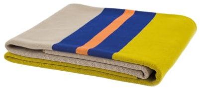 REMEMBER Strickbaumwolldecke Ginger - 130 x 180 cm - Gestreifte Strickbaumwolldecke