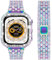 DEALELE Cinturino Compatibile con iWatch 40mm 41mm, Bracciale di Ricambio in Metallo Diamanti Strass con Custodia Protettiva per Apple Watch Series 7 / SE / 6/5 / 4 Donne Uomini, Arcobaleno, 40mm