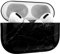 MyGadget Hülle [ Marmor Muster ] kompatibel mit Apple AirPods Pro (1.Gen) - Qi kompatibel - Case Schutzhülle - robuster & stoßfester Bumper - Marmor Schwarz