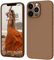 ORDA für iPhone 13 Pro Hülle Silikon Case, Handyhülle für iPhone 13 Pro Ultra Dünn Slim mit Microfiber, Kratzfeste Rundumschutz Case Schutzhülle Hülle für iPhone 13 Pro 6.1'' Braun New