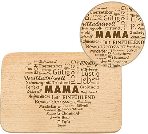 Spruchreif · Frühstücksbrettchen Mama · Brotzeitbrett mit Gravur · Geschenke für Eltern · Geschenk Mama · Muttertag