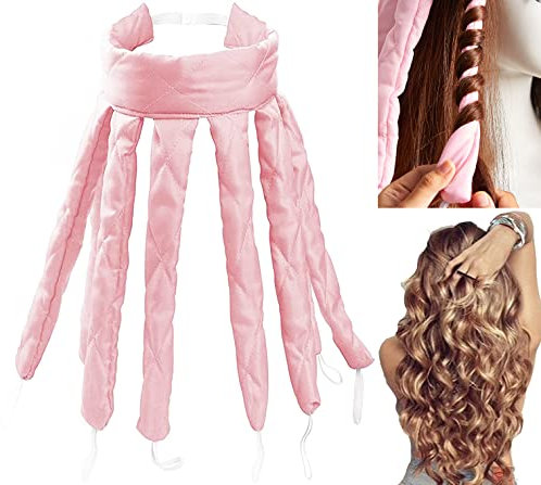 Heatless Curlers Headband Curlers Cheveux Octopus Curlers Curlers Curlers Nuit Boucler Sans Chaleur Pour Cheveux Longs Moyens, Ruban De Soie Bigoudis Bandeau Vagues Pour Femmes Filles - Rose